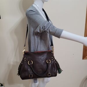 Dooney & Bourke Dark Brown Leather Shoulder Bag